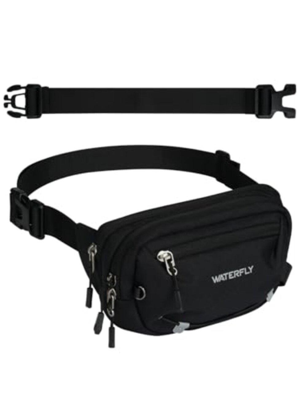 RFID Blocking Water Resistant Waist Pack with Adjustable Strap - Small